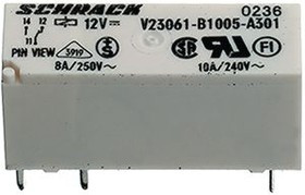 9-1393222-1, PCB Power Relay V23061 1CO 8A DC 12V 650Ohm