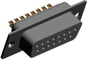 772-E15-203R001, 772, SEAL-D 15 Way Cable Mount D-sub Connector Socket, 2.769mm Pitch