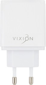 Блок питания (сетевой адаптер) VIXION H2c 2xUSB QC 3.0, 2.4A с кабелем Type-C 1м (белый)