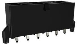 10142708-06200LF, Headers &amp; Wire Housings Minitek Power5.7 DR VTH HDR 6Pos Tin