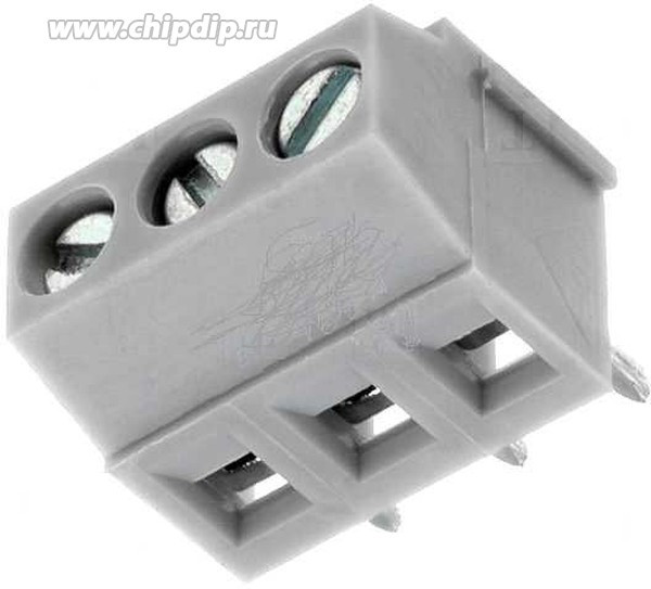 DG381-3.5-03P-11-00A(H), Клеммник на плату 3.5мм, серый