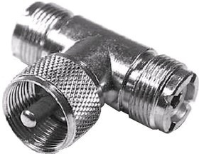 HYR-0614 (GU-614), Переходник, UHF штекер - UHF 2 гнезда (UHF-7526)(UHF-T)