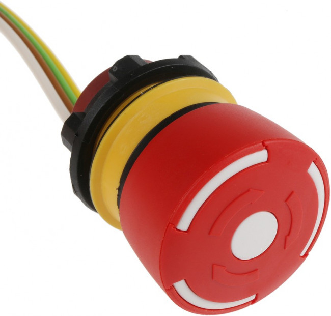 84-5040.0040, Emergency Stop Switches / E-Stop Switches E-STOP PSHBTN 2NC NON-ILLUM CBLE 300mm