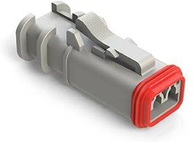 AT06-2S-OMGRY, Automotive Connectors PLUG, 2 SOCKET OVER-MOLDING, GREY