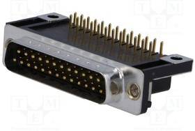 DB25-PQ-SB4, Разъем D-Sub; PIN: 25; гнездо; "папа"; угловой 90°; THT; UNC4-40