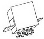 4-1617752-3, Power Relay 28VDC 15A DPDT Flange