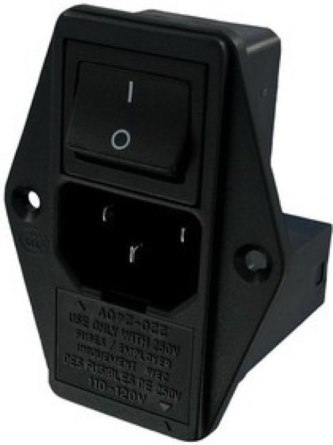 763-00/001, AC Power Entry Modules DPST SLDR TAB MODULE