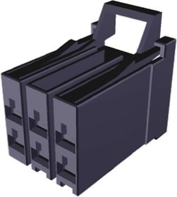 1318095-1, Dynamic 3000 Female Connector Housing, 5.08mm Pitch, 6 Way, 2 Row