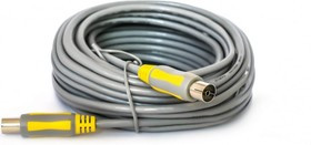 Антенный удлинитель TVгнездо - TVштекер 25,0м Grey пластик TVPJ250P 6993