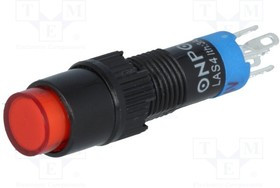 V8Y-11-24R, Переключатель: кнопочный, Пол: 2, SPDT, 0,5A/250ВAC, 1A/24ВDC, IP40