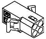 03-06-1044, Pin &amp; Socket Connectors 4 CIRCUIT RECEPTACLE