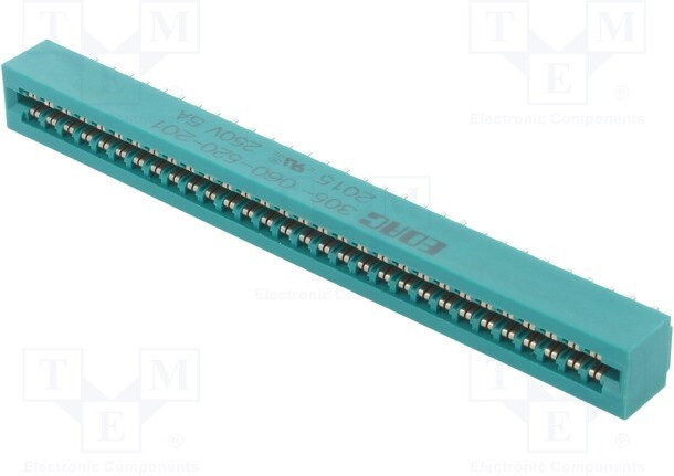 305-060-520-201, Краевой, PIN: 60, под пайку, на PCB, 3,96мм, Серия: 305