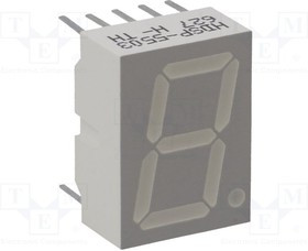 HDSP-5503-GH000, Дисплей: LED, 7-сегментный, 14,22мм, 0,56", II.зн: 1, красный, катод