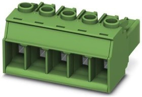 PC 5/ 2-ST1-7,62, Съемная клеммная колодка, 7.62 мм, 2 вывод(-ов), 24AWG до 10AWG, 10 мм², Винт, 41 А