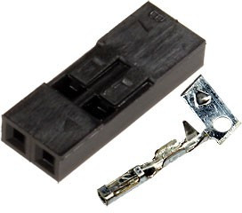 BLS-2 (DS1071-1x2), Гнездо на кабель 1х2 с контактами 2.54мм