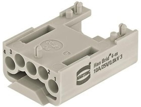 09120043011, Heavy Duty Power Connectors HAN BRID-M W/O OPTICAL MODULE