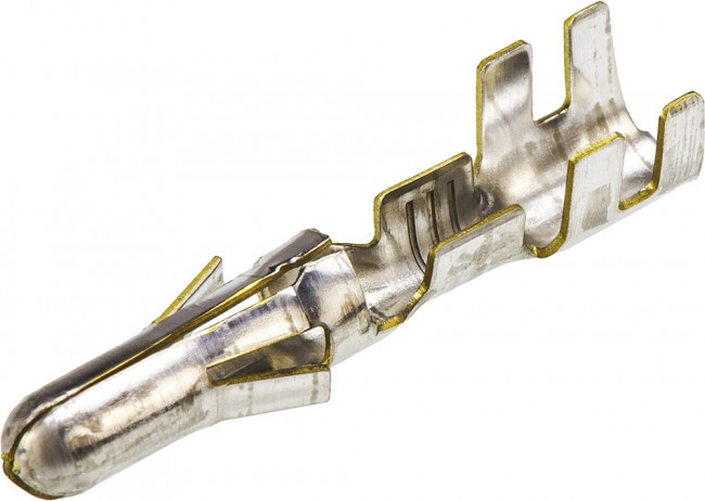 350389-1, Контакт, Серия Universal MATE-N-LOK, Штырь, Обжим, 14 AWG, Контакты с Покрытием из Олова