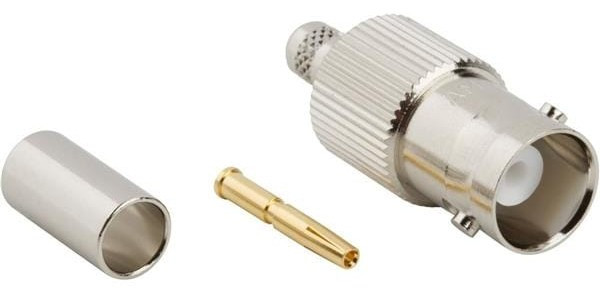 031-327-RFX, Conn BNC F 50Ohm Crimp ST Cable Mount Gold 031-327-RFX, Conn BNC F 50Ohm Crimp ST Cable Mount Gold