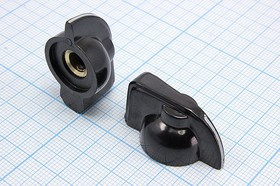 Ручка-клюв, диаметр регулятора d6,0мм, пластик, черный, QKZ7-1; Q-706 Z ручка "V"d6,0\34x23x16\ пл\чер\\QKZ7-1\