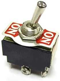 KN3(B)-202 on-on, Тумблер двухпозиционный двухполюсный KN3(B)-202, 53.5х19.5х33.5 мм, ON-ON, DPDT, 6 А, 250 В, 50 мОм, 6 контактов, под вин