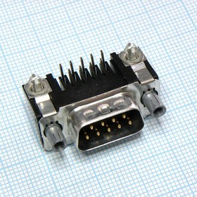 5747840-6, разъем угловой D Sub, Серия AMPLIMITE HD-20, DE, Штекер, 9 контакт(-ов)