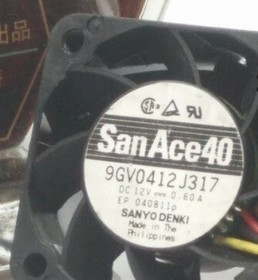 Вентилятор 9gv0412j317 40x28 3pin 12v 0.6a