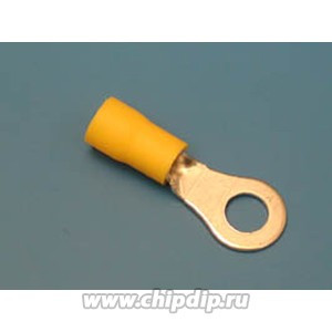 VF5.5-6 (SG57615) (TRI-5.5-6), Клемма тип "О" 6.4мм, изолированная, провод 2.5-6.0мм² (желтая)