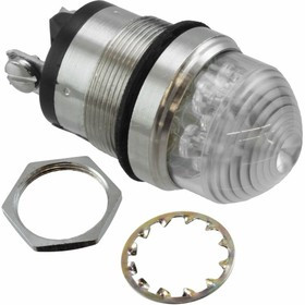 556-3003-304F, LED Panel Mount Indicators Dome White 12VDC 60mA 1200fL