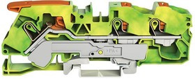 2116-5307, Ground Terminal, Cage Clamp, 3 Poles, 800V, 0.5 ... 16mm², Green / Yellow
