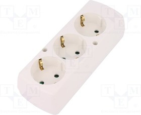 TX-GN-370SBI, Разъем питания AC разветвитель Конфиг.выводов 2P+PE белый
