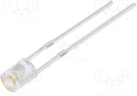 OSM54K3FE1F, LED; 3mm; white warm; 250?300mcd; 140°; Front: recessed; 2.7?3.2V
