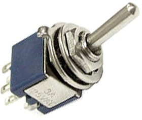 SMTS-202 on-on, Микротумблер SMTS-202, ON-ON, DPDT, 3 А, 250 В, 50 мОм, установочное отверстие 5 мм, 6 контактов