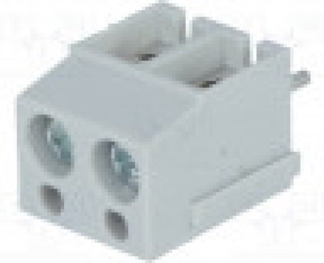 TB-5.0-P-2P1/GY, Зажимная рейка для печатных плат, угловой 90°, 5мм, на PCB, 16А TB-5.0-P-2P1/GY, Зажимная рейка для печатных плат, угловой 90°, 5мм, на PCB, 16А