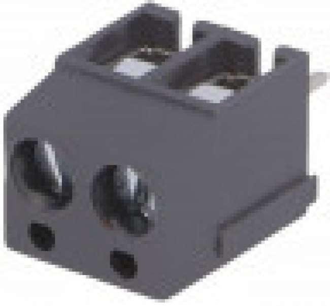 TB-5.0-P-2P1/GY, Зажимная рейка для печатных плат, угловой 90°, 5мм, на PCB, 16А TB-5.0-P-2P1/GY, Зажимная рейка для печатных плат, угловой 90°, 5мм, на PCB, 16А
