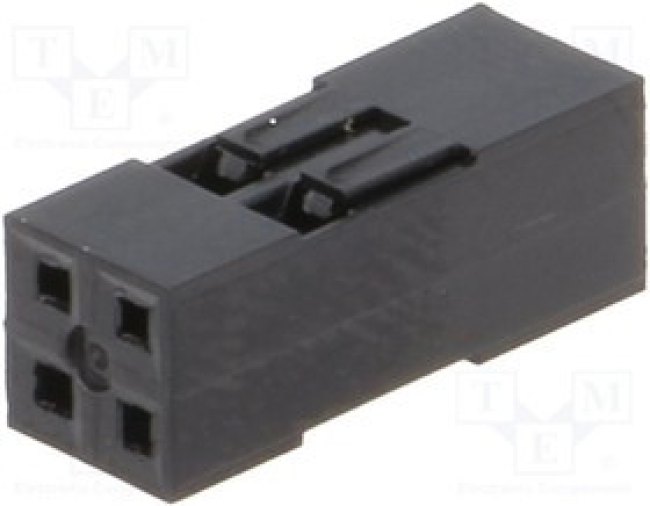 NDR-04, Вилка, штыревой, NSR/NDR, "мама", PIN: 4, без контактов, 2,54мм