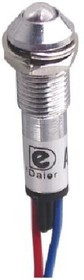 XD8-2W-G-03VDC, Светодиод с держателем зеленый 8мм 3VDC