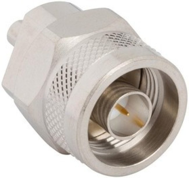 AD-NPMCXJ-2, RF Adapters - Between Series N PLUG TO MCX JACK 75 OHM 12G