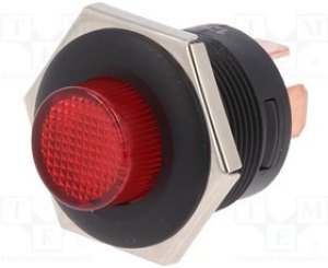 R13-553BL-01, Переключатель: кнопочный, Пол: 2, SPST, 10A/14ВDC, OFF-ON, красный