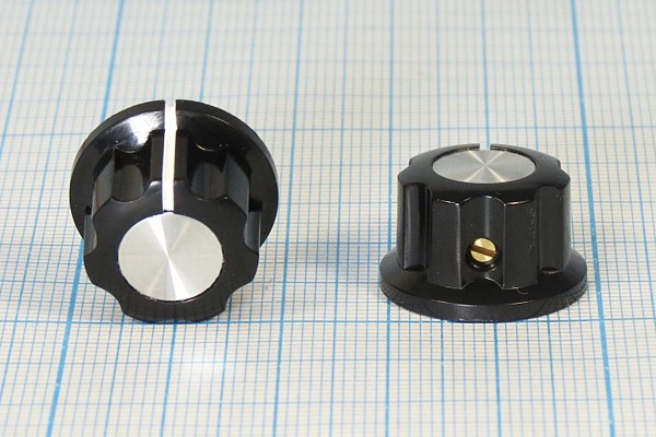 Ручка, внутренний диаметр d6,3, размер 20x12, пластик, черный/металл, винт, CF-X5