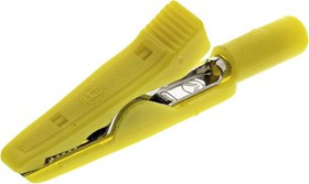 930318103, Crocodile Clip, Brass, Bronze Contact, 8A, Yellow