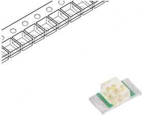KPTR-3216SGC, Светодиод smd 3,2х1,6мм/зеленый/568нм/ 4-15мкд/прозрачный/120°
