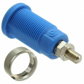 CT2236-6, Test Plugs &amp; Test Jacks 4mmSafetyJack,M4Stud Panel, Blue