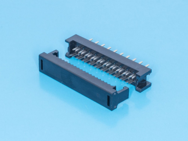 FDC-20, Разъем IDC 2х10 контактов на плату для наколки на шлейф, шаг 2.54мм