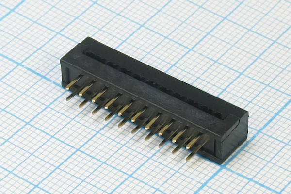 FDC-20, Разъем IDC 2х10 контактов на плату для наколки на шлейф, шаг 2.54мм