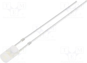 OSM5DK3HE2B, LED; 3mm; white warm; 750?1120mcd; 140°; Front: flat; 2.7?3.4V