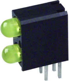 553-0133-200F, 553-0133-200F, Yellow Right Angle PCB LED Indicator, 2 LEDs, Through Hole 2.8 V