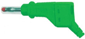 66.9328-25, Green Male Banana Plug, 4 mm Connector, Screw Termination, 32A, 600V, Nickel Plating