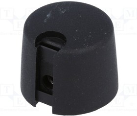 A1020069, Ручка, с указателем, пластмасса, dоси: 6мм, d20x16мм, черный