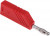 934100101-, Red Male Banana Plug, 4 mm Connector, Screw Termination, 16A, 60V dc, Nickel Plating
