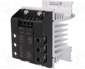 SRH3-1415, Реле: полупроводниковое, Uупр: 4-30ВDC, 15А, 48-480ВAC, 3-фазный